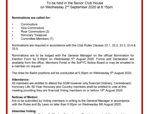 Notice to Members Tomorrow is the AGM 2020