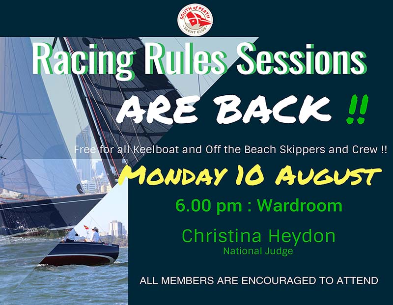 Racing Rules Sessions ARE BACK!