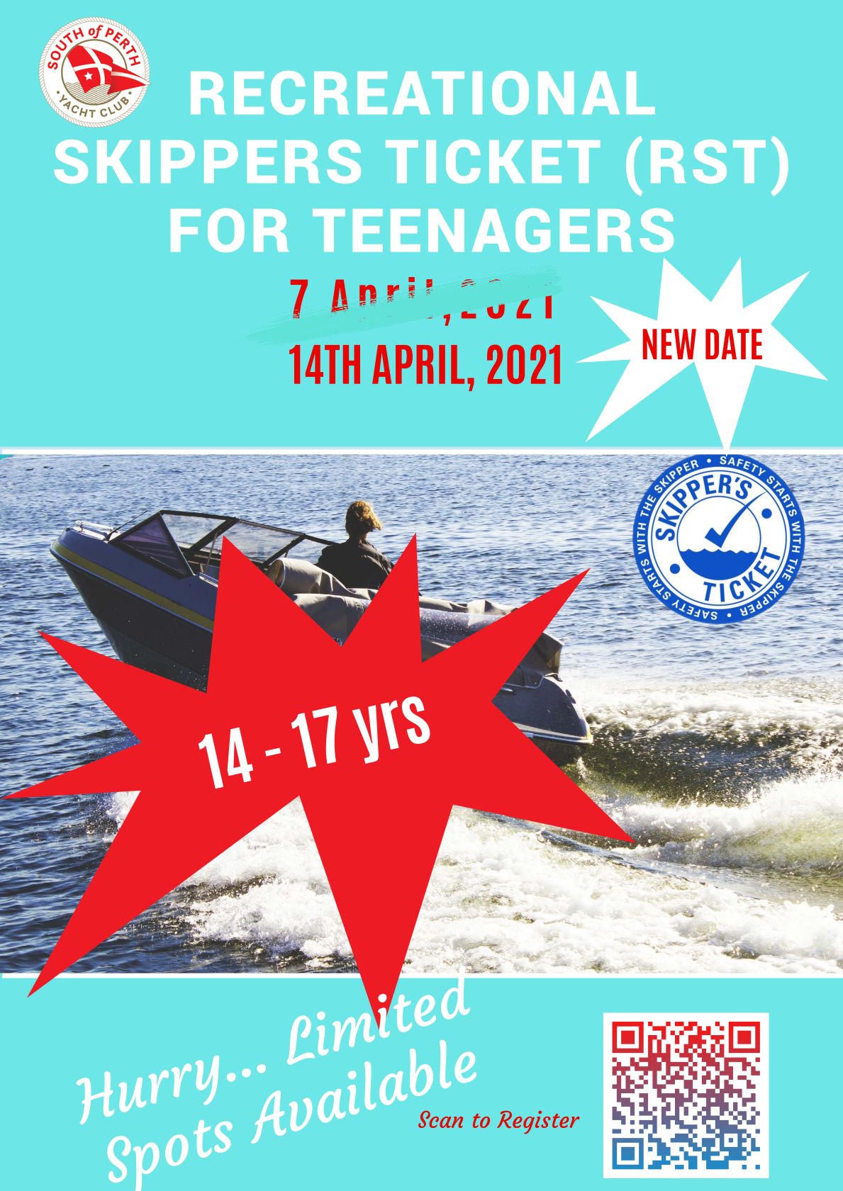 Recreational Skippers Ticket (RST) for teenagers