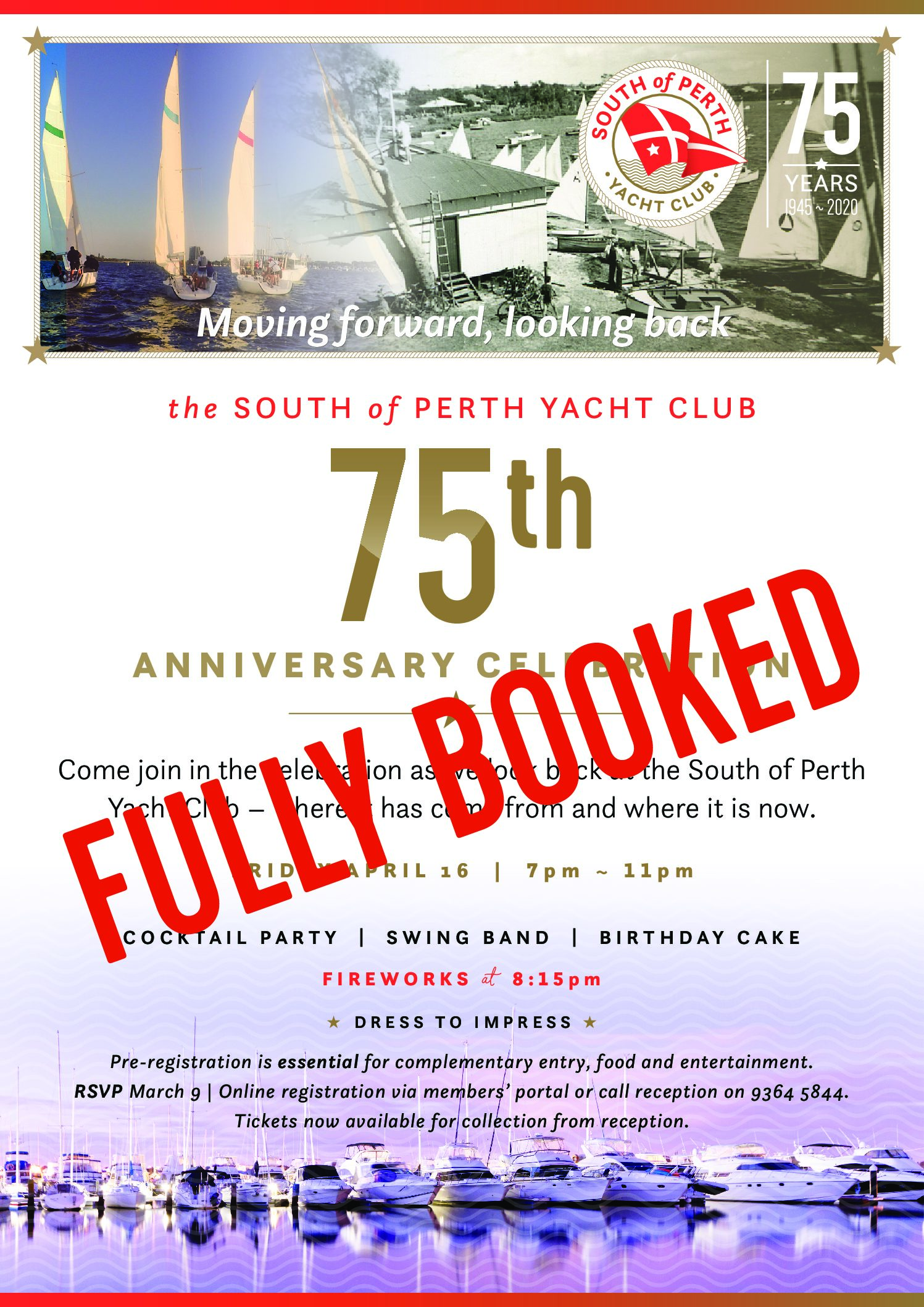 75th Anniversary Cocktail Party - FULLY BOOKED