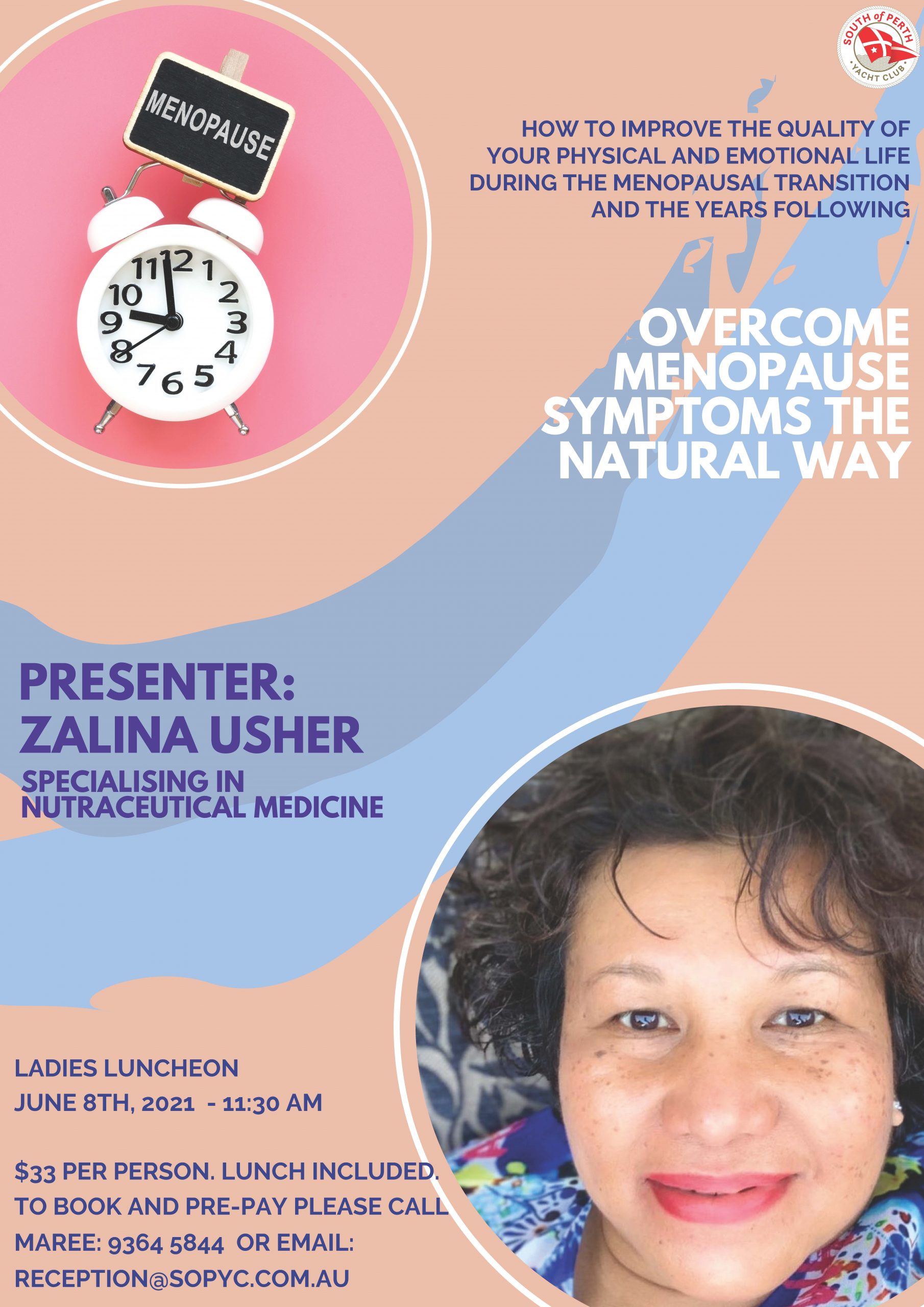 June Ladies Lunch - Overcome Menopause Symptoms the Natural Way