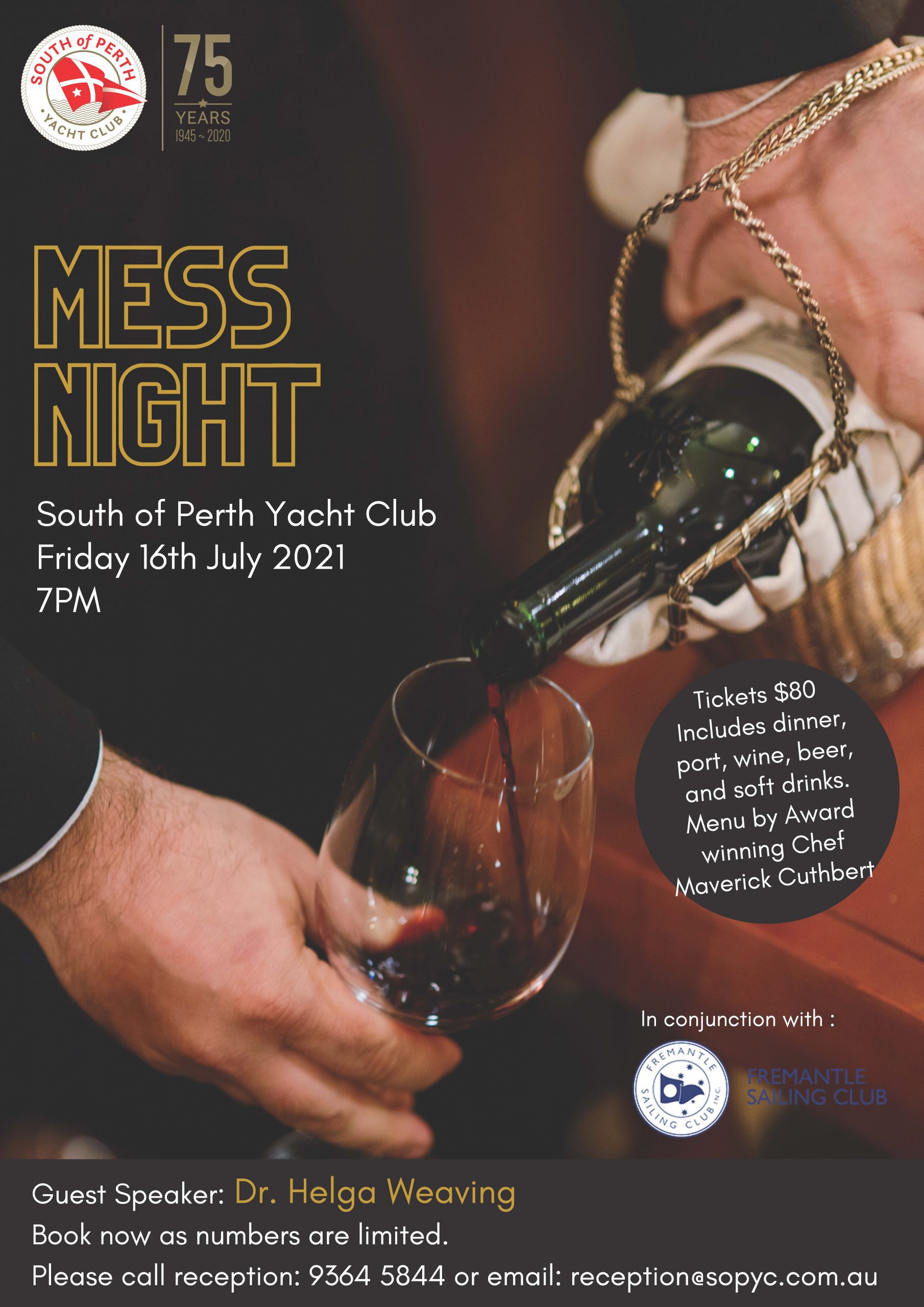 Mess Night - 16th July - Book your table now!